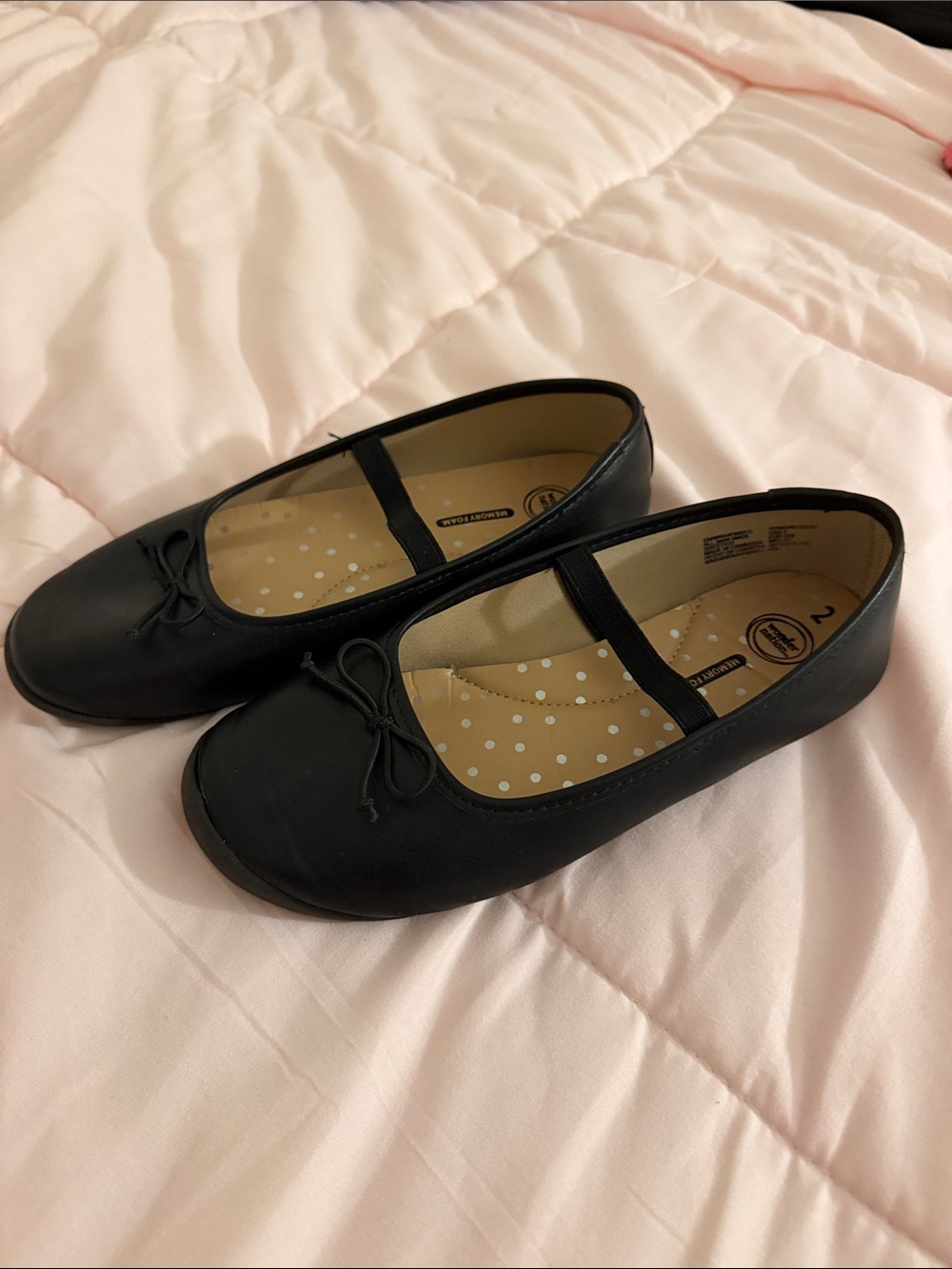 wonder nation Black Mary Jane Ballet Flats with Bow